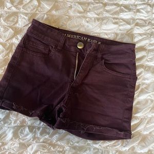 Maroon American Eagle shorts